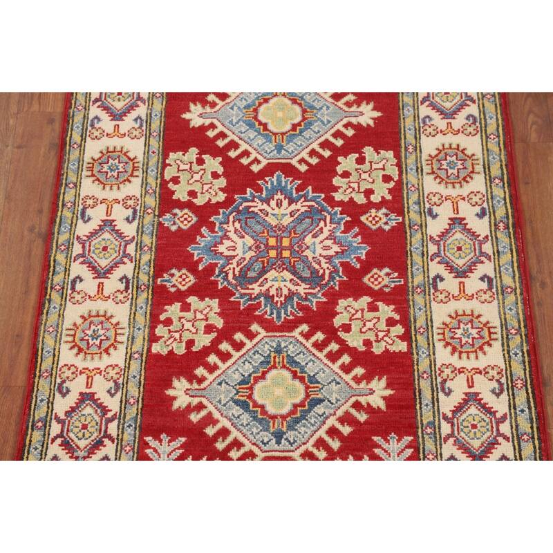 Oriental Red Kazak Accent Rug Handmade Wool Carpet - 2'9" x 4'3"
