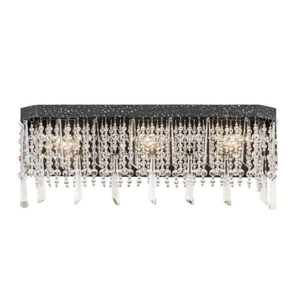 slide 2 of 3, Varaluz Barcelona 3-light Onyx Crystal Bath Light