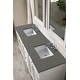 preview thumbnail 30 of 32, James Martin Vanities Bristol 72" Double Vanity, Bright White