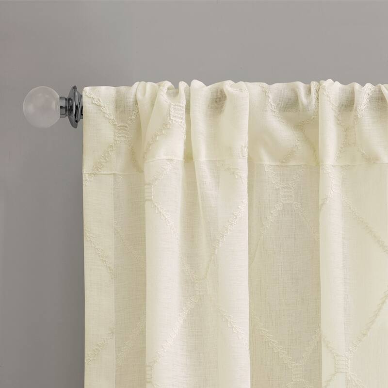 Diamond Sheer Window Curtain Panel