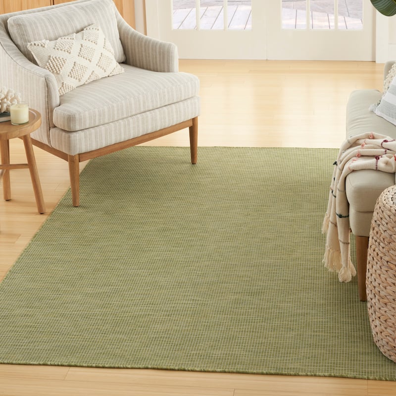 Nourison Positano Casual Modern Indoor/Outdoor Rug - 6' x 9' - Green