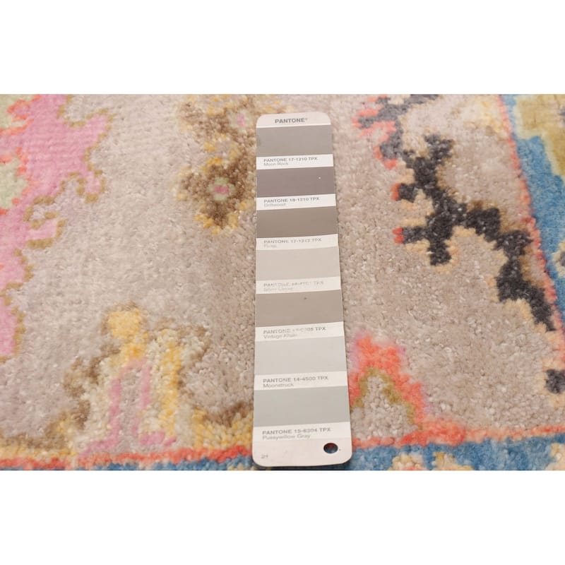 ECARPETGALLERY Hand-knotted Modern Oushak Taupe Wool Rug - 2'5 x 23'5