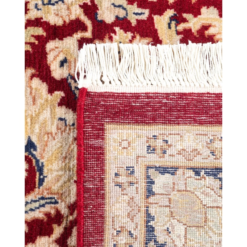 Overton Handknotted Wool Traditional Oriental Red Area Rug - 4' x 6'