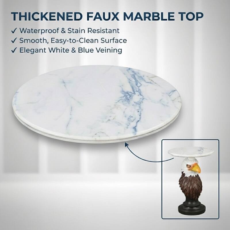 Eagle Head Accent Table Animal Statue End Tables Livingroom