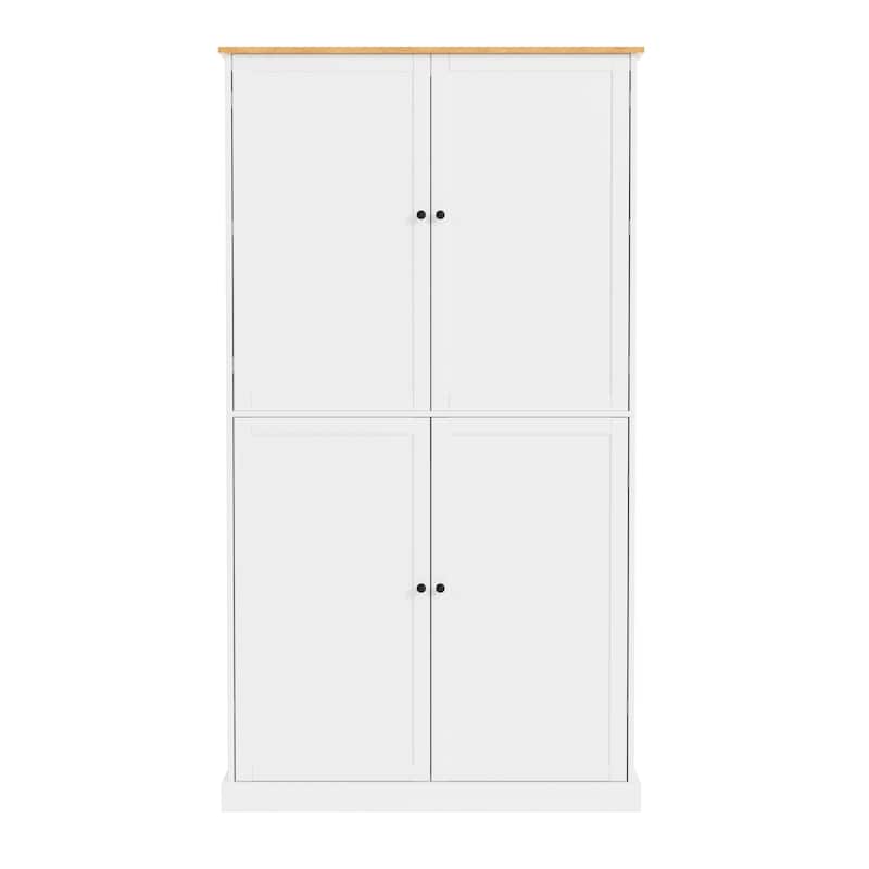 Kitchen Pantry with 2 Drawers, 2 Adjustable Shelves and 8 Door Shelves
