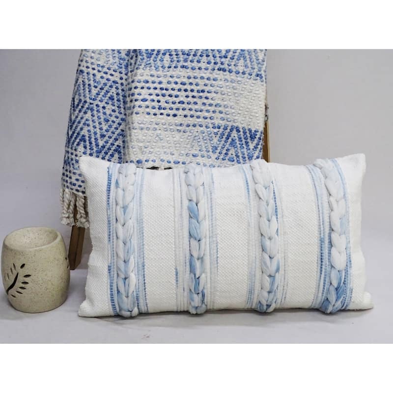 Vibhsa Handwoven 14"X 24" Modern Throw Pillow