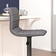 preview thumbnail 13 of 111, Modern Vinyl Stitch Back Adjustable Height Barstool - 16"W x 19"D x 35" - 44"H