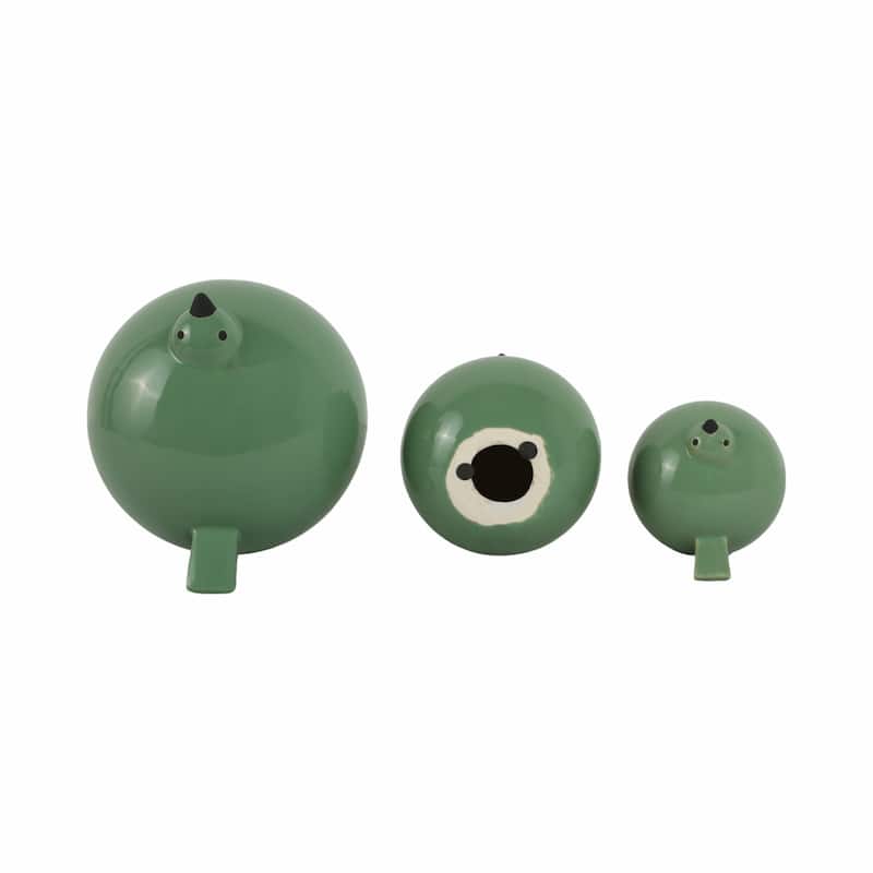 Ceramic Family Of Bird Figurines Set of 3 - 4/6/7"