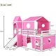 preview thumbnail 2 of 11, Solid Wood Bunk Bed With Slide Tent Tower