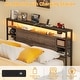 preview thumbnail 28 of 75, Bed Frame with Charging Station and RGB LED Lights, Sturdy Platform Bed with Storage Headboard,