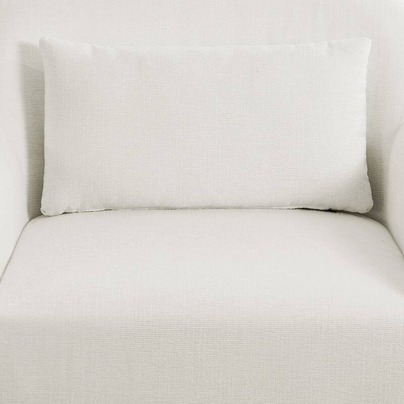 Chenille 360-Degree Swivel Chairs With Lumbar Pillow (Set of 2)