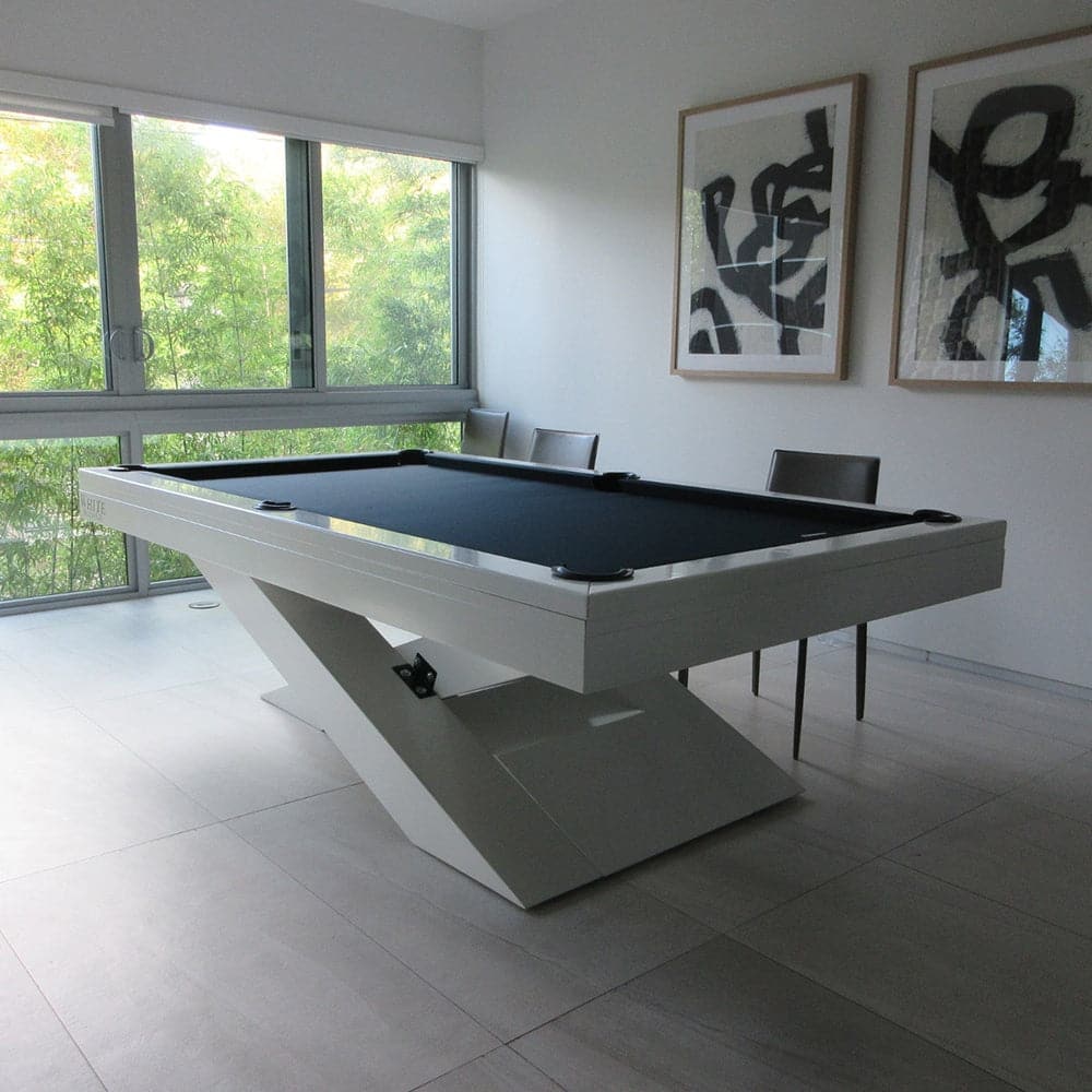 White Billiards Ultimate Modern Slate Pool Table - 7ft: 92” x 53” x 33”