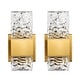 preview thumbnail 9 of 17, Dimmable Crystal Wall Sconces Set of Two Modern Bathroom Vanity Light Fixtures