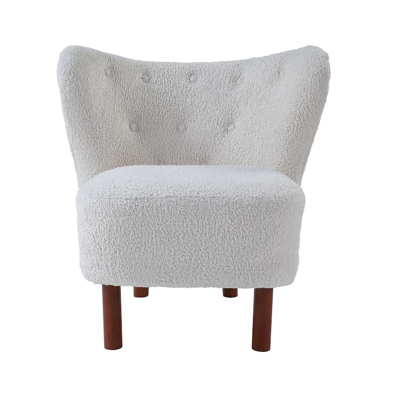 31" Armless Accent Chair with Tufted Back