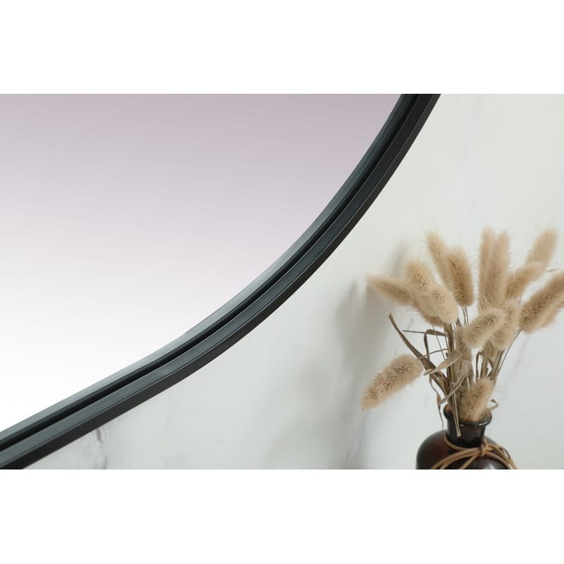 Indigo Home Metal Frame Oval Mirror 30x72 Inch