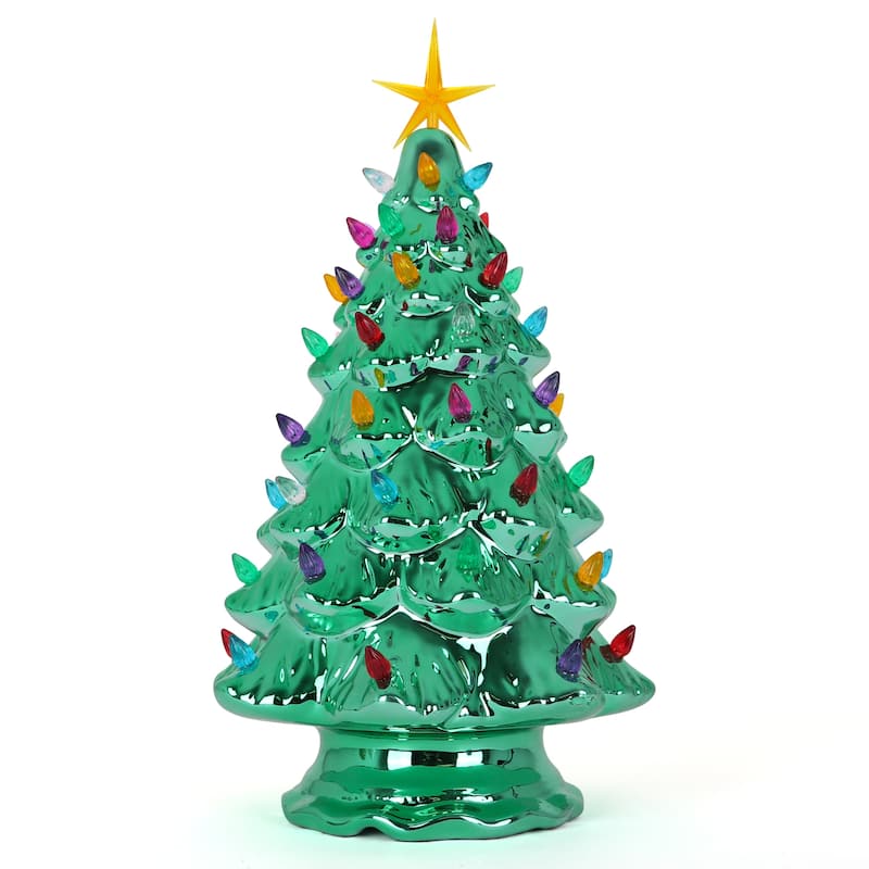 Emerald Pearl Ceramic Christmas Tree