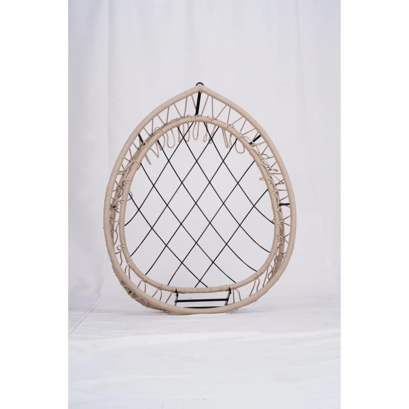 Elegant Outdoor Egg-Shaped Hanging Chair with Stand