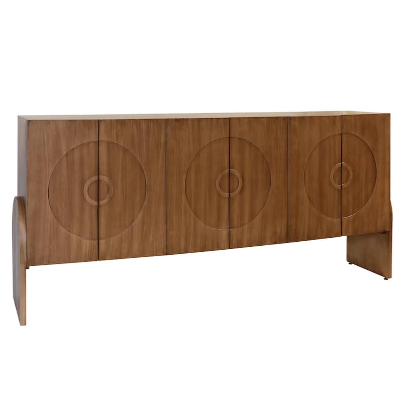 StyleCraft Modern Millie 4-Door Sideboard - Walnut - Walnut
