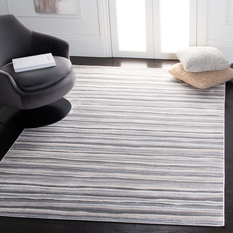 SAFAVIEH Lagoon Sabrine Modern Stripe Rug - 9' x 12' - Ivory/Grey