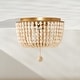 preview thumbnail 10 of 8, SAFAVIEH Lighting Fidelma Boho Beaded 2-light LED Flush Mount - 13" W x 13" D x 12" H
