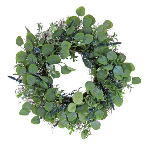 24" Eucalyptus Leaves Wreath