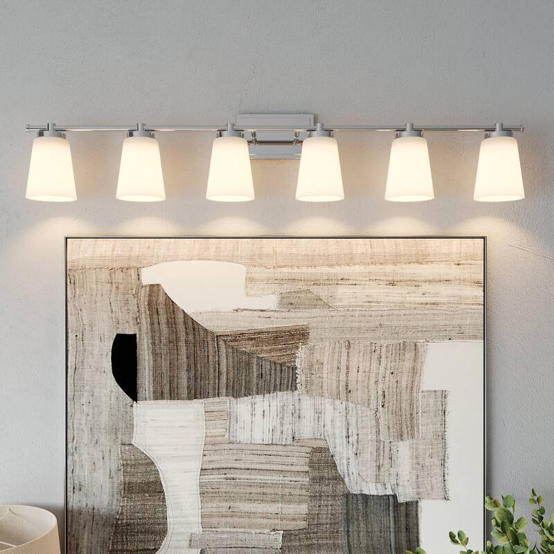 Acroma 6 - Light Steel Dimmable Bathroom Vanity Light - 6-light