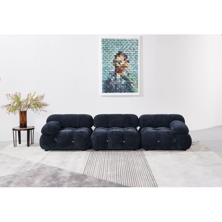 Belani 114'' Chenille Fabric Sofa
