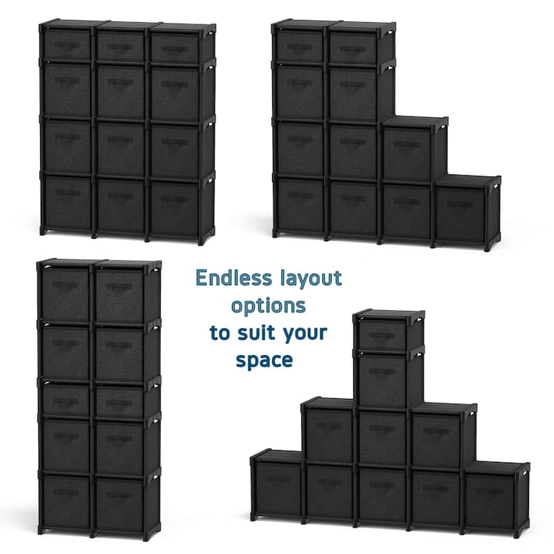 Nestl Cube Storage Organizer for Bedroom - Box Storage Cubby Organizer for Living Room, Office, & Playroom