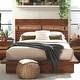 preview thumbnail 2 of 7, Natural Live Edge Design Two-Tone Exotic Mahogany Wood Bedroom Collection King Size Bed Only
