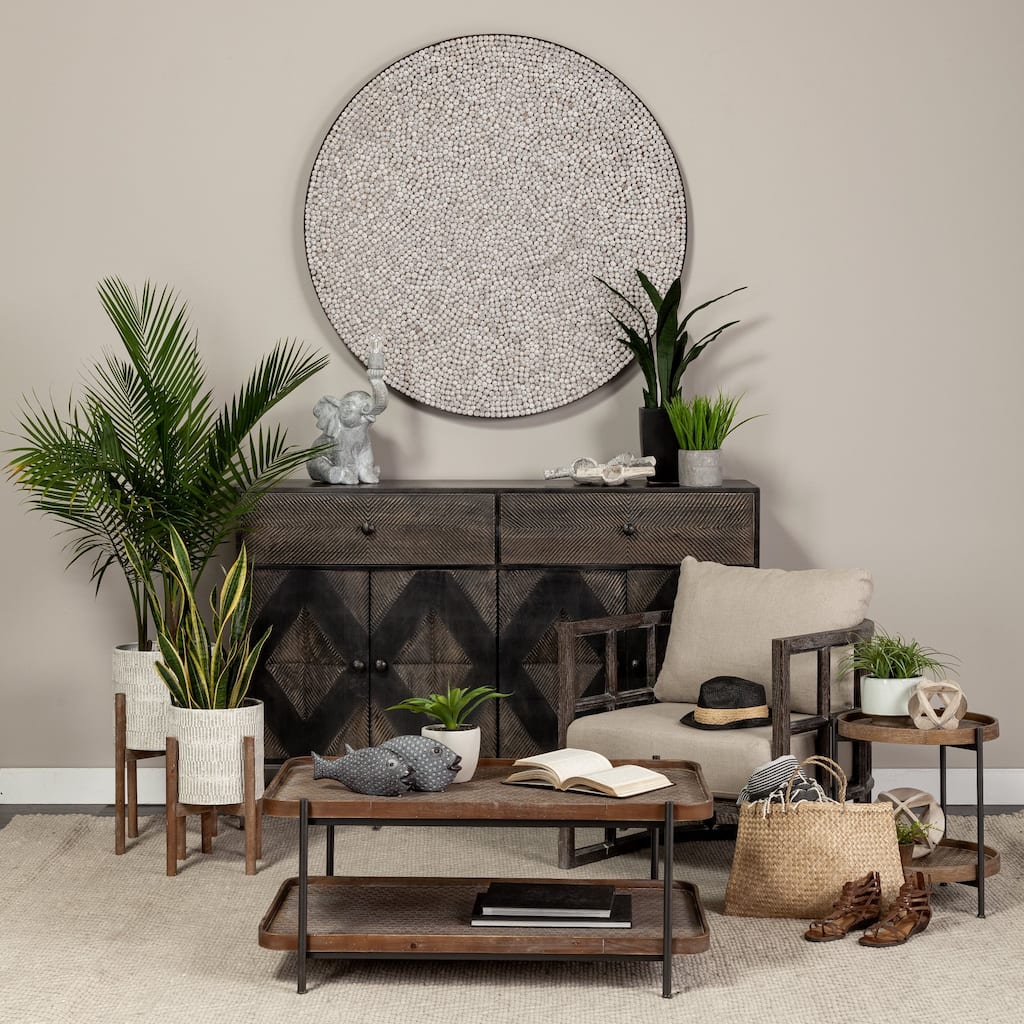 Varoona Wall Object With Rudraksha Stones