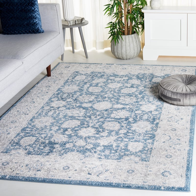 SAFAVIEH Layla Ronda Modern Rug - 8' x 10' - Blue/Ivory Grey