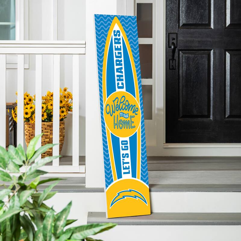 47" Porch Leaner Welcome Wall Sign, Los Angeles Chargers - Multi