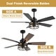 preview thumbnail 21 of 38, Cusp Barn 52/60/72 Inch Farmhouse Caged Ceiling Fan with Lights and Remote, Industiral 6 Speeds Chandelier Ceiling Fan