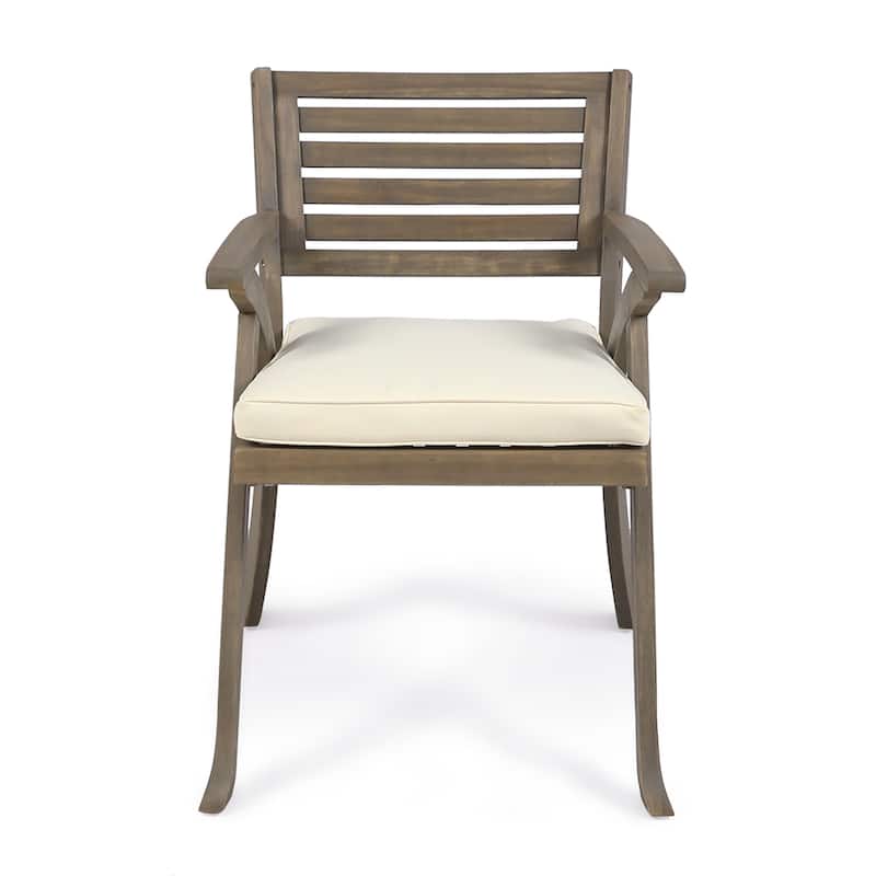 Hermosa Outdoor Acacia Wood Dining Chair (Set of 2) by Christopher Knight Home - N/A