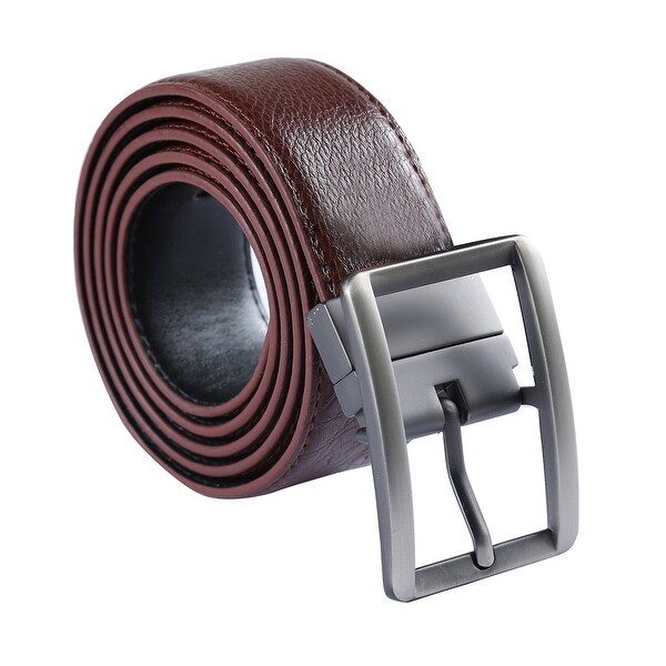 Mens Leather Belt Ratchet Automatic Belt for Men 1 3//8 Wide