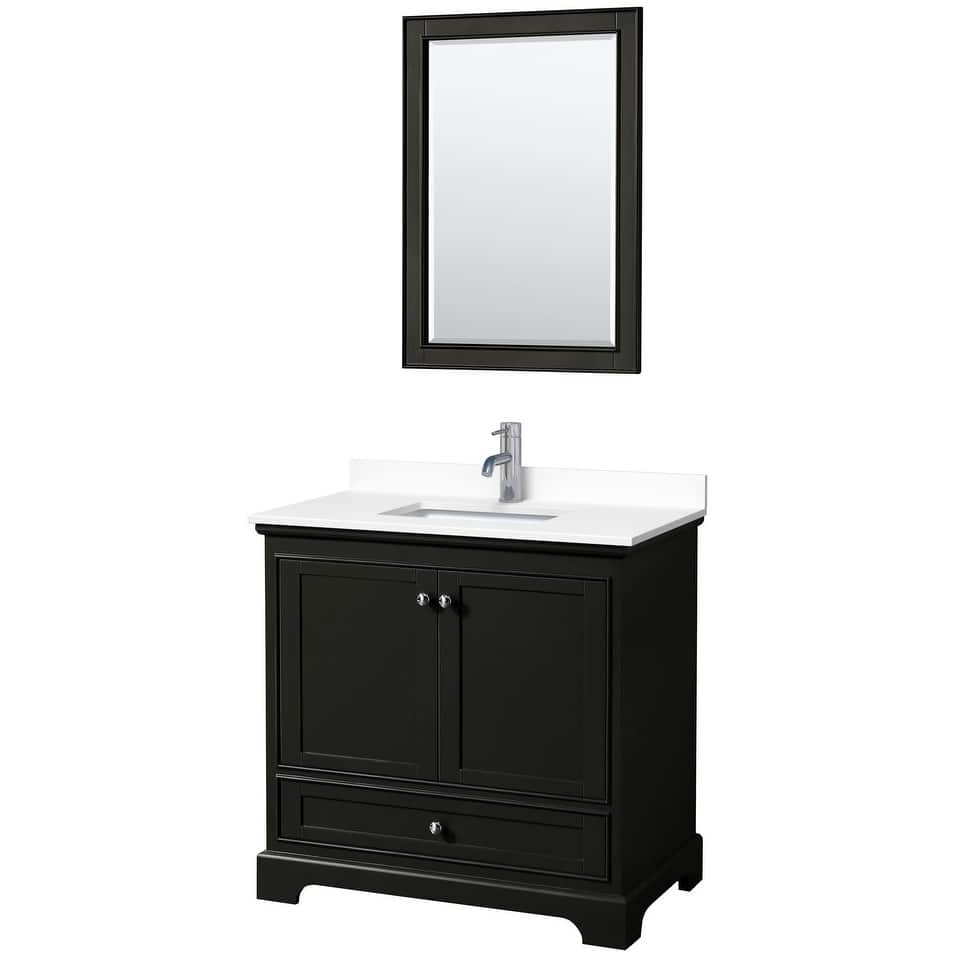 Wyndham Collection Deborah 36" Free Standing Single Basin Vanity Set