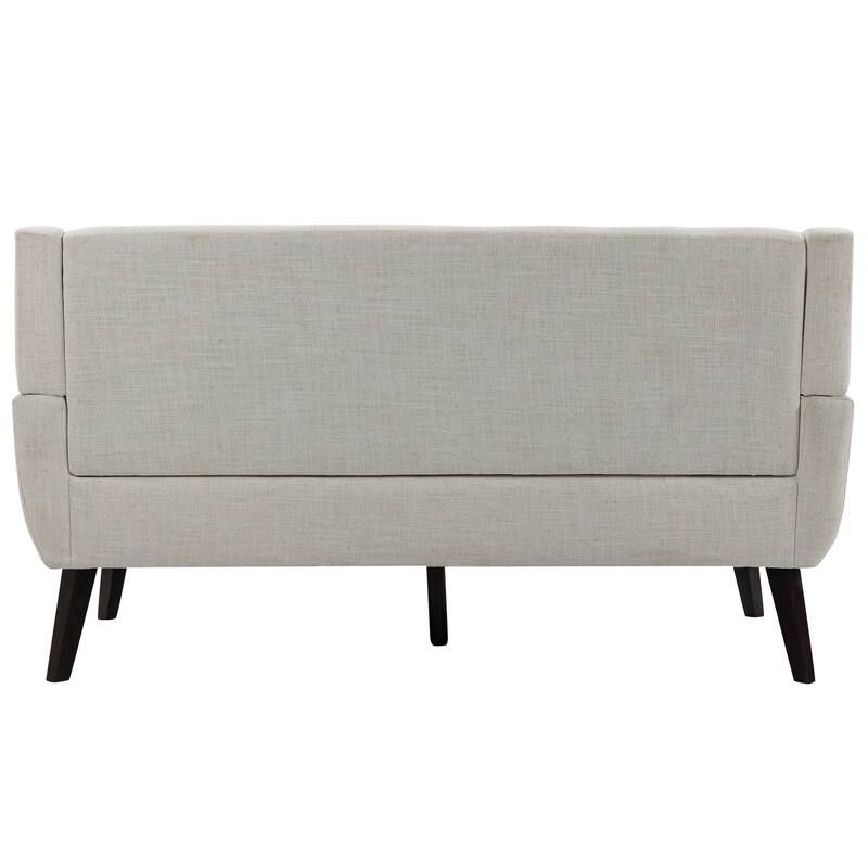 3-Piece Tufted Linen Armchair and Loveseat Set
