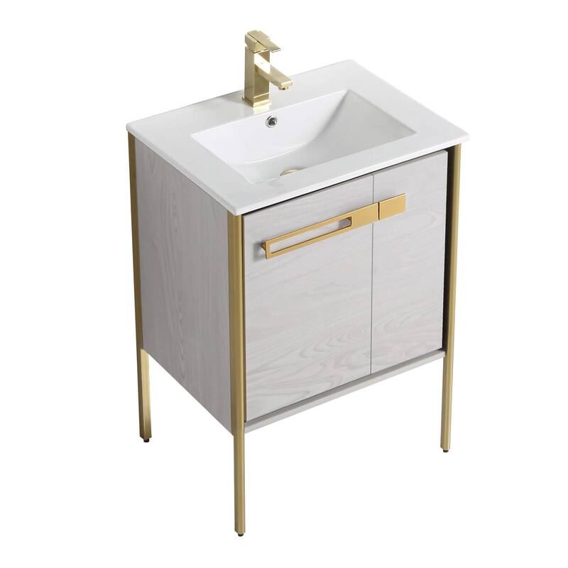 Fine Fixtures Oakville Bathroom Vanity with White Ceramic Sink