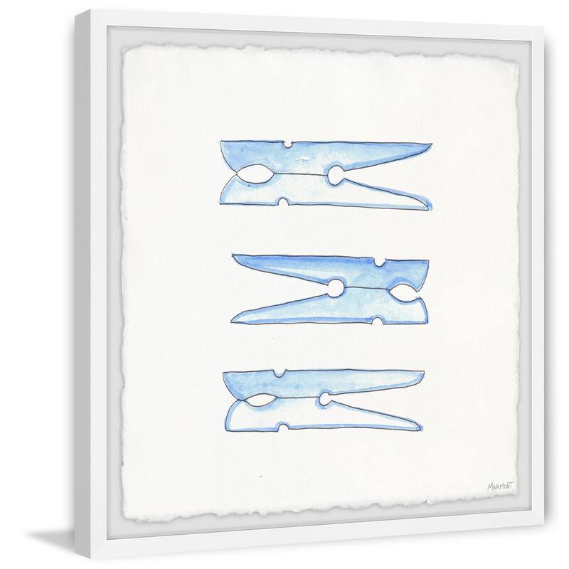 'Clothespins' Framed Painting Print Bed Bath & Beyond 34363331