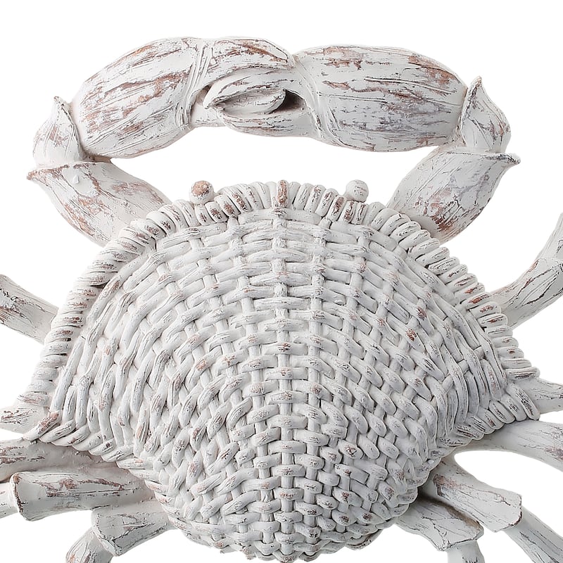 20" Resin 'Wicker' Crab Plaque
