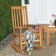 preview thumbnail 8 of 30, Gymax Wooden Rocking Chair Porch Rocker High Back Garden Seat For - See Details