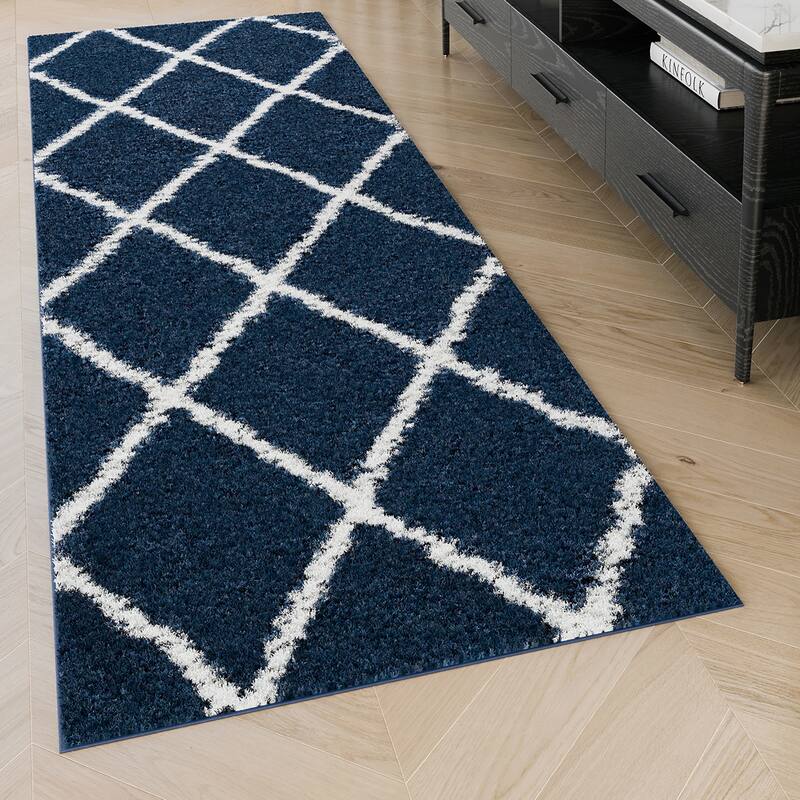Joy Shag Moroccan Stripe Indoor Area Rug