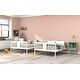 preview thumbnail 1 of 22, Full over Full Bunk Bed with Ladder White