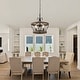preview thumbnail 38 of 42, Oaks Aura 5-Light Farmhouse Wood Chandelier, Drum Chandelier for Dining Room Height Adjustable