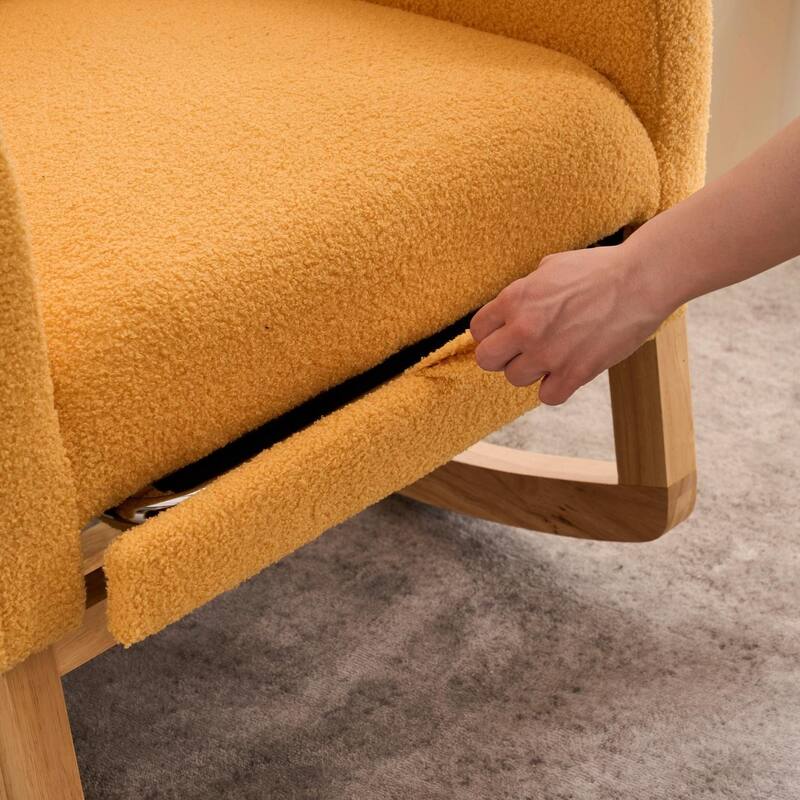 Nursery Rocking Chair - 39.76" Tall with Flip-Down Ottoman