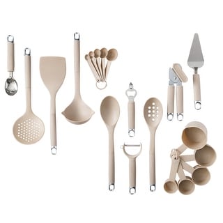 Gibson Home 20pc Kitchen Gadget Set - Nylon Utensils, Measuring Cups & Prep Tools