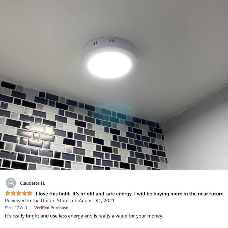 5 Packs LED Round Flush Mount Panel Ceiling Light for Hallway/Kitchen/Kids Room,18/24Watt