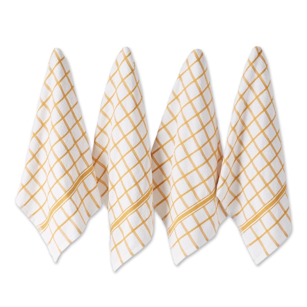 DII Artichoke Windowpane Terry Dishtowel (Set of 4)