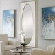 preview thumbnail 5 of 5, Rectangular Framed Wall Mirror - 80" - White and Gold