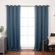 preview thumbnail 22 of 25, Aurora Home Antique Silver Grommet Top Thermal Insulated Blackout Curtain Panel Pair 52"Wx84"L - Spruce